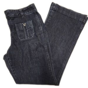 LOFT (Ann Taylor) Dark Wash Curvy Flare Denim Jeans, 10